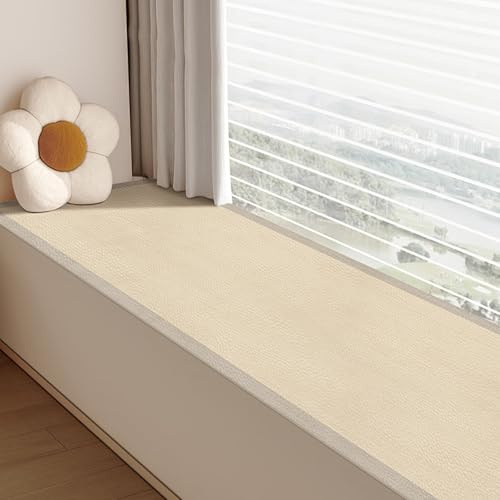 Fönsterbräda inomhus, vattentät, dammtätt PVC-läder, fönsterbräda, halkfri fönsterbrädesskyddsmatta för burspråk, sovrum, balkonger, lätt att rengöra (E,70 x 240 cm)