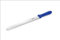 thermohauser Couteau de boulanger (acier inoxydable), dentelé et plat des deux côtés, avec manche en plastique bleu, lame de 31 cm, manche bleu