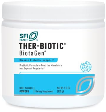 SFI Health Klaire Labs Biotagen Powder - Prebiotic Inulin, Beta-Glucan & Arabinogalactan to Support Gut Microbiota (30 Servings, 150 Grams)