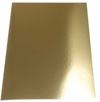 Creativ 220760 Metallfolienkarton, A4, 21 x 30 cm, 280g, 10 Blatt, Goldfarbe