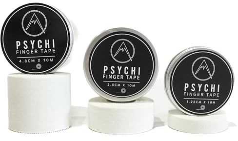 Cinta de velcro Psychi para los dedos, para Crossfit, gimnasio, color blanco, blanco, 1.25cm