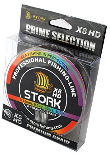 Stork HDx8, 8-Fach geflochtene Premium Angelschnur 300m