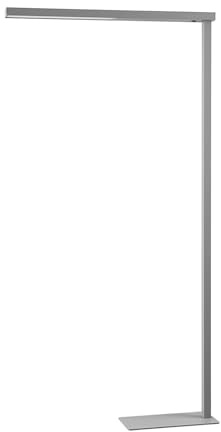 Arcchio LED Büro Stehlampe silber, Bürolampe Uplight und Downlight Deckenfluter 7400lm 4000K Standleuchte Office Büro-Stehleuchte