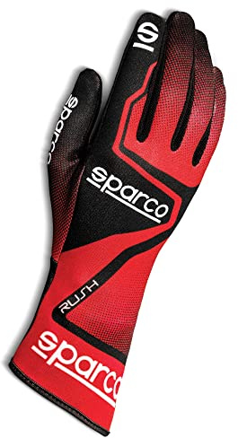 Sparco 00255604RSNR GUANTES RUSH 2020 TALLA 04 ROJO/ NEGRO
