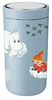 Stelton To Go Click Double Walled Steel 0.2 L Soft Cloud Moomin