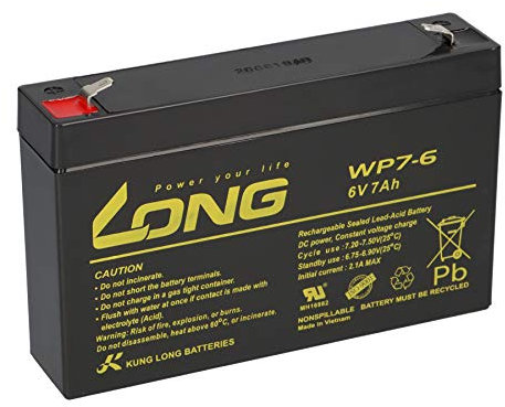 Batteria AGM compatibile 3-FM-7 20HR 3 FM 7 3FM7 6V 7Ah, AGM al piombo, 7,0Ah 7,2Ah