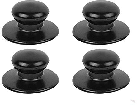 4 Stück Topfgriffe Ersatz Universal, Topfdeckel, Topfdeckel Universal, Home Küche, Kochgeschirr, Ersatzteile, Schwarz
