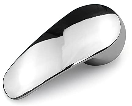 hocadon Wasserhahn Hebelgriff, Einhebelgriff Wasserhahn Ersatz, Küchenarmatur-Zubehör aus Zinklegierung mit Knopf und Stellschraube, Poliertes Chrom 48mm