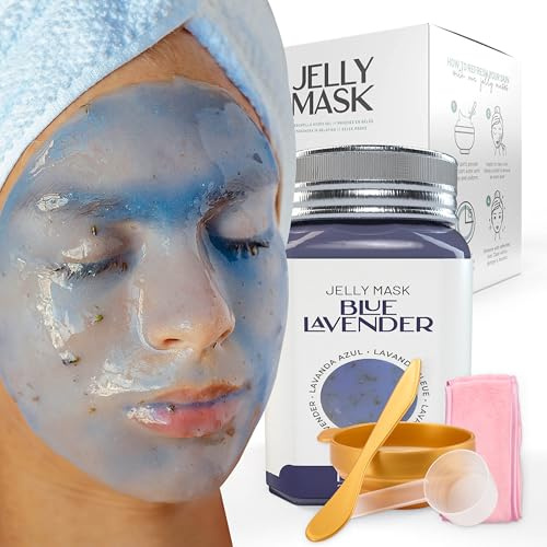 BRÜUN – Peel-Off-Gelee-Maske, Premium-Qualität, modellierendes blaues Lavendeljar-Maskenpulver für Gesichtsmaske, ideal für Kosmetikerinnen, Spa-Hautpflege, Hydro-Gesichtsmaske
