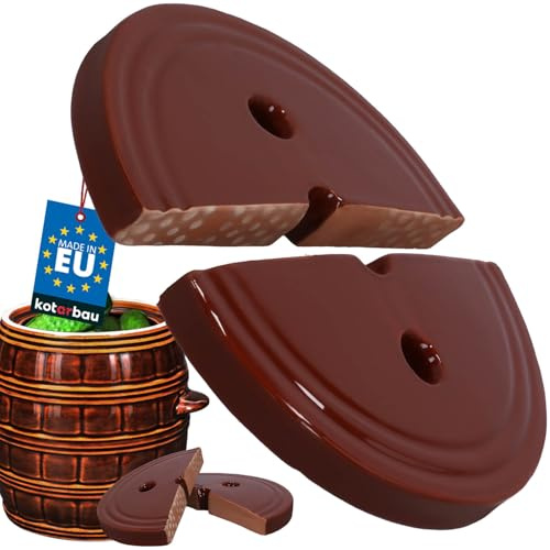 KOTARBAU® Beschwerungsstein 240 mm für Gärtopf aus Steinzeug Halbiert Fermentiergewicht für Sauerkrauttopf Tontopf Steingut