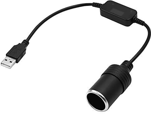 APOMOONS Adattatore per Cavo per Presa Accendisigari 5V USB C Maschio a 12V Convertitore Adattatore di Alimentazione Femmina per Accendisigari per Auto per Accessori Elettronici per Auto