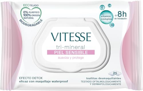 Vitesse Tri-mineral Piel Sensible Toallitas Desmaquillantes 25 U Unisex