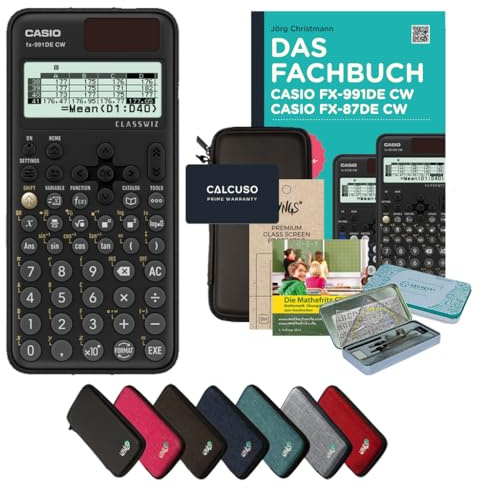 CALCUSO Streberpaket Schwarz mit Taschenrechner Casio FX-991DE CW