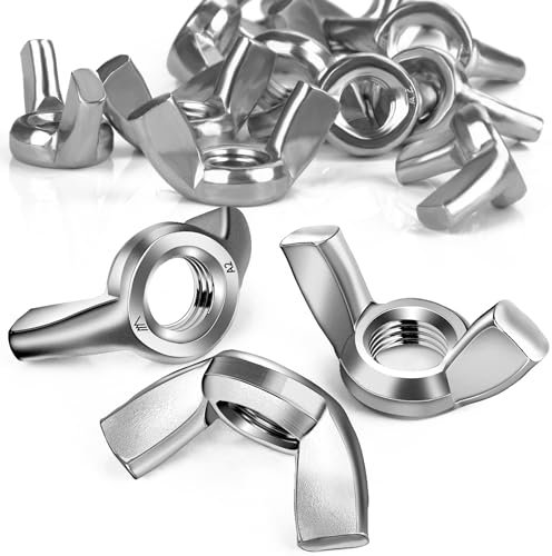 SWTYExt 25pcs Écrou à Oreilles M8 DIN 315 Paquet Écrou à Oreilles Papillon A2 V2A Acier Inoxydable Métrique Antirouille Écrou à Oreilles Bricolage Écrou à Oreilles pour Systèmes Outils Bricolage