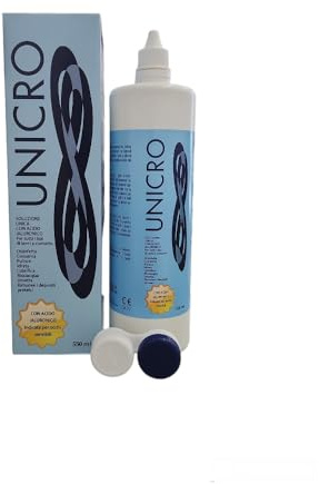Unicro Soluzione Unica con Acido Ialuronico per Lenti a Contatto, 550 ml