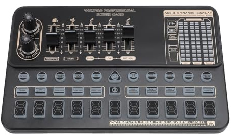 Soundkarte für Aufnahmestudio, Soundkarte für Live-Streaming, Intelligente Rauschunterdrückung, Sprachänderung, Sound-Mixer-Board, Live-Soundkarte, Begleitung für Live-Streaming