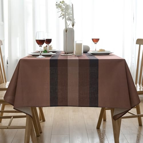 Ovale Tischdecke Outdoor Abwaschbar 200x140 Orange Tischdecken Leinen Rechteckig für Party Tischtuch Wasserabweisend Dauerhaft Kratzfest Table Cloth für Wohnzimmer, Esszimmer, Balkon, Garten