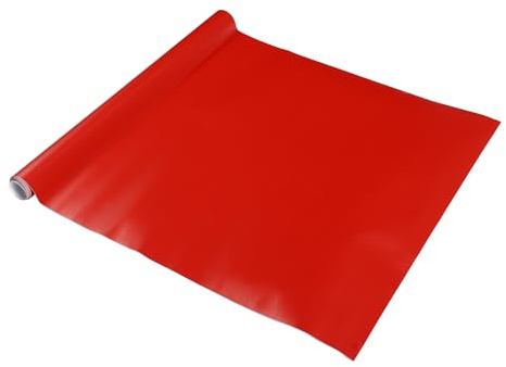 Hihaha Película Protectora De Vinilo para Coche Rojo Mate 1 Unidad | Tamaño: 40x152cm, Grosor: 5.5 Milésimas, Flexible Y Elástico, Resistente Al Agua, Fácil Instalación, Sin Residuos