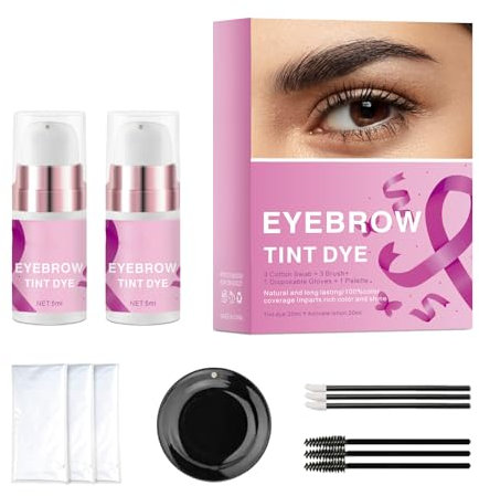 YANINEE Wimpernfarbe Schwarz, Wimpern Färben für Einfache Bedienung