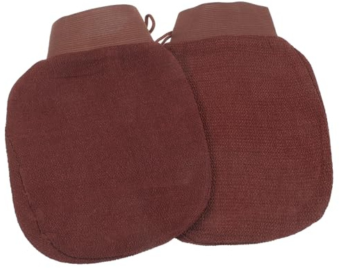 EXQUIMEUBLE 2 Stück Badehandschuhe aus Synthetischem Material Peelinghandschuhe für Innenbereich zur Hautpflege und Glatte Haut Beim Duschen und Baden