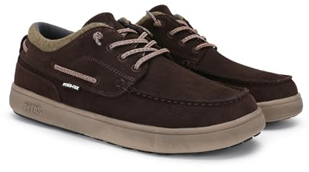 Pitas | Dakota | Scarpa da Vela da Uomo | Mocassini Invernali | Scarpe Eleganti | Nautiche Invernali | Sneakers Casual | Calzatura Senza Lacci | Calzature Walkinpitas | Marrone | 44