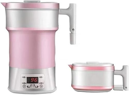 Bollitore elettrico pieghevole, bollitore da viaggio, spegnimento automatico, mantenimento caldo, bollitore elettrico pieghevole in silicone per uso alimentare, acqua bollente, 600 ml, 110-220 V