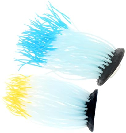 HEMOTON 2 Stück Teiliges Aquarium-dekor Fluoreszierende Seeanemone Realistische Nachleuchtende Korallenfiguren für Fischbecken Lebensechte Kunstpflanzen Aquaristische Gestaltung
