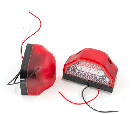 QIFANB Fanalino 2 Pezzi 12V 24V 8 LED Luce Targa Posteriore Per Auto Per Moto Camion Rimorchio ATV RV Impermeabile
