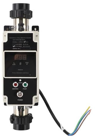 Asixxsix Termostato per scaldabagno elettrico, potente capacità di riscaldamento, regolatore di temperatura digitale, kit termostato per scaldabagno con autodiagnosi intelligente