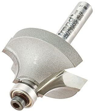 Trend Fresa para enrutador ovolo con rodamiento, radio 9,5 mm, 1/4 TCT