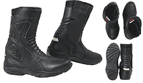 A-Pro Stivaletto Stivali moto Sport Touring Gran Turismo Impermeabile Basso Nero 41