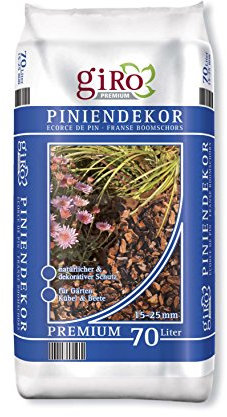 70 Liter Premium Pinienrinde Mulch Rindenmulch Dekorrinde Bodengrund 15-25 mm