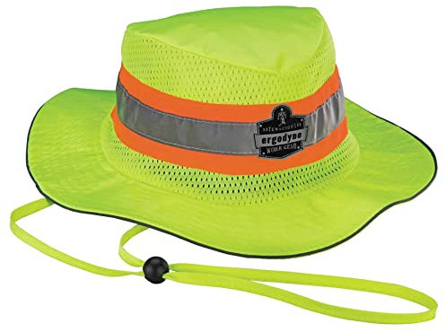 Ergodyne GloWear 8935 High-Visibility Ranger Hat, Large/X-Large, Lime