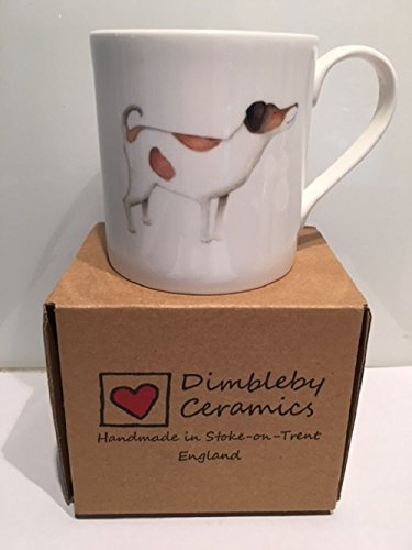 Jack Russell perro taza de porcelana fina en caja de regalo – hecha a mano en STOKE ON TRENT, Inglaterra