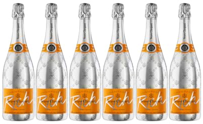 VINADDICT Juego de 6 champagnes ricos Veuve Clicquot 750 mililitros