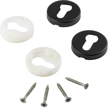 1 Pair – Model H8250 Cylinder Stainless Steel Door Rosette Round | PZ Cylindrical including Mounting Material | Solid | Stainless Steel Fittings Juva 10