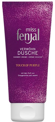 miss fenjal Dusche - 200 ml, Duschgel mit dem Duft von Orangenblüte und Jasmin, für normale Haut - Touch of Purple
