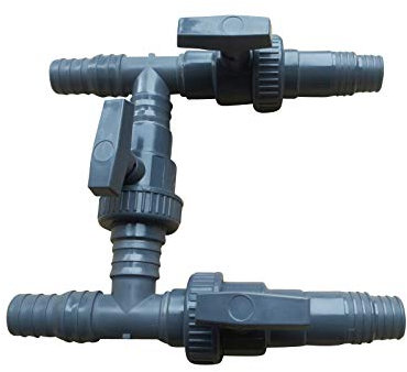 SPIRATO 3-Wege Bypass für Pool Solar und Wärmepumpe 32-38 mm Weiche mit 3 Absperrventilen