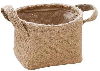 Macetas de Plantas Jardín Accesorios Tiesto Lino Tejido Cesta de Almacenamiento multipropósito de Escritorio de Tela Juguetes Cuba de Almacenamiento de contenedores (de Gran tamaño cáñamo) para Todas