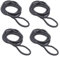 8 mm Fenderleine 4 Stück mit Auge Fenderleinen Boot Bootsfender Majoni 3 Farben (schwarz)