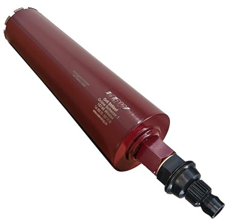 MDW Diamant Bohrkrone Ø 42-200 mm x NL 450 mm Typ Turbo Dach Laser inklusive BU-Adapter passend zu DD-BU (Ø 182 mm)