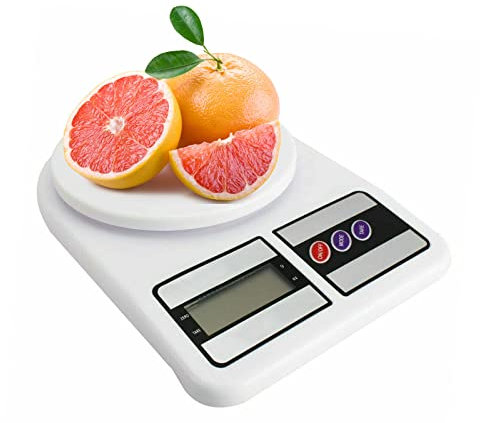 Yasta Bilancia Digitale Cucina Elettronica di Precisione Pesa Alimenti Max 10kg/1g Display LCD Funzione Tara Dieta e Pasticceria