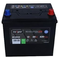 MAXGEAR 85-0025 Starterbatterie 65Ah 12V EFB DIN/ISO D23 Kompatibel mit MAZDA CX-5 KE, GH, HYUNDAI ix35 LM, EL, ELH, MITSUBISHI ASX GAW