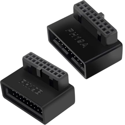 VOANZO 2 x USB 3.0 20-poliger Stecker auf Buchse, Verlängerungsadapter für Desktop-PC, Mainboard, 2 Typen