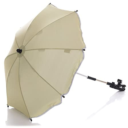 Fillikid Universal Sonnenschirm Sonnenschutz für Kinderwagen & Buggy & Jogger - UV Schutz 50+ / 65 cm Durchmesser/Sonnenschirm biegsam/Universalhalterung für Rund- und Ovalrohre