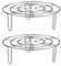 GERUI 2pcs Stainless Steel Insert Grid Cooking Stand Steamer Insert Cake Rack Round Steaming Rack, Steamer Insert for Cooking Pots Cooling Grids Cake Grids (15.5CM)