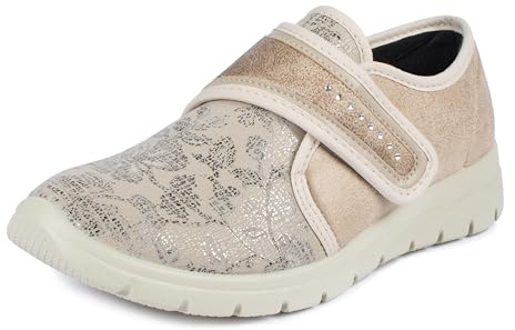 Aerosoft Scarpa Bassa da Donna Stretch 19 con Plantare Estraibile Antiscivolo (Beige 24, 38)