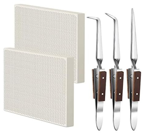 Fluaonb Blocchi di Saldatura Piastra di Saldatura nel Ceramica un D'Ape Kit di Saldatura per Gioielli per Strumenti per la Creazione di Gioielli Parti di Forniture per Saldatura