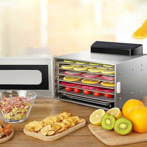 YNAADYH Deshydrateur Alimentaire Desydratateur Alimentaire 6 Couches Déshydrateur Automatique Cuisine Déshydrateur Légumes Fruits Séchoir Viande Déshydrateur