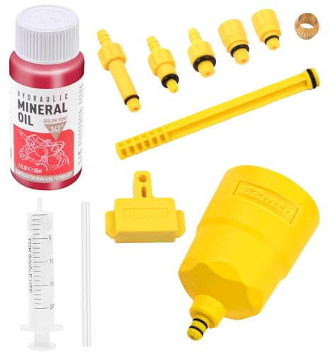 flintronic Brake Bleed Kit, Hydraulic Disc mtb Bike Brake Bleeding kit for SHIMANO, MAGURA, TEKTRO, Hyaraulic Disc Brake Repair Tools, Including High Performance Mineral Brake Fluid (60ml)